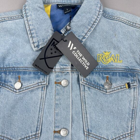 The Wild Collective Real Salt Lake MLS Women’s Denim Jacket Size Large NWT - Picture 8 of 16